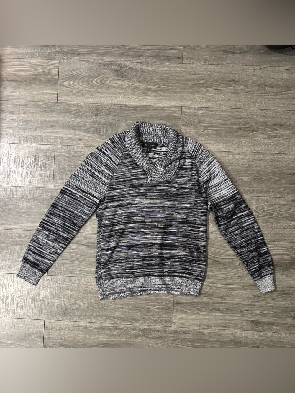 INC International Concepts Women’s Quarter Zip Marled Knit Sweater Size Large